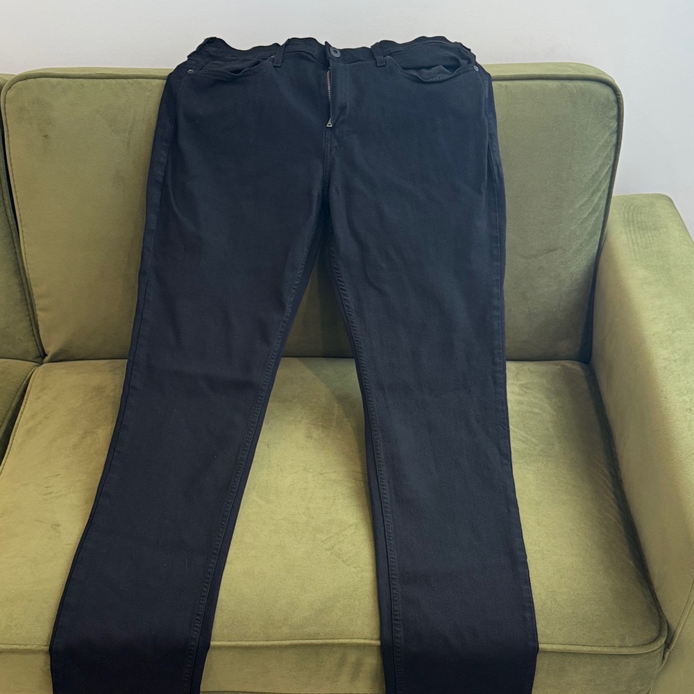 PAIGE men Dark Black Skinny Jeans